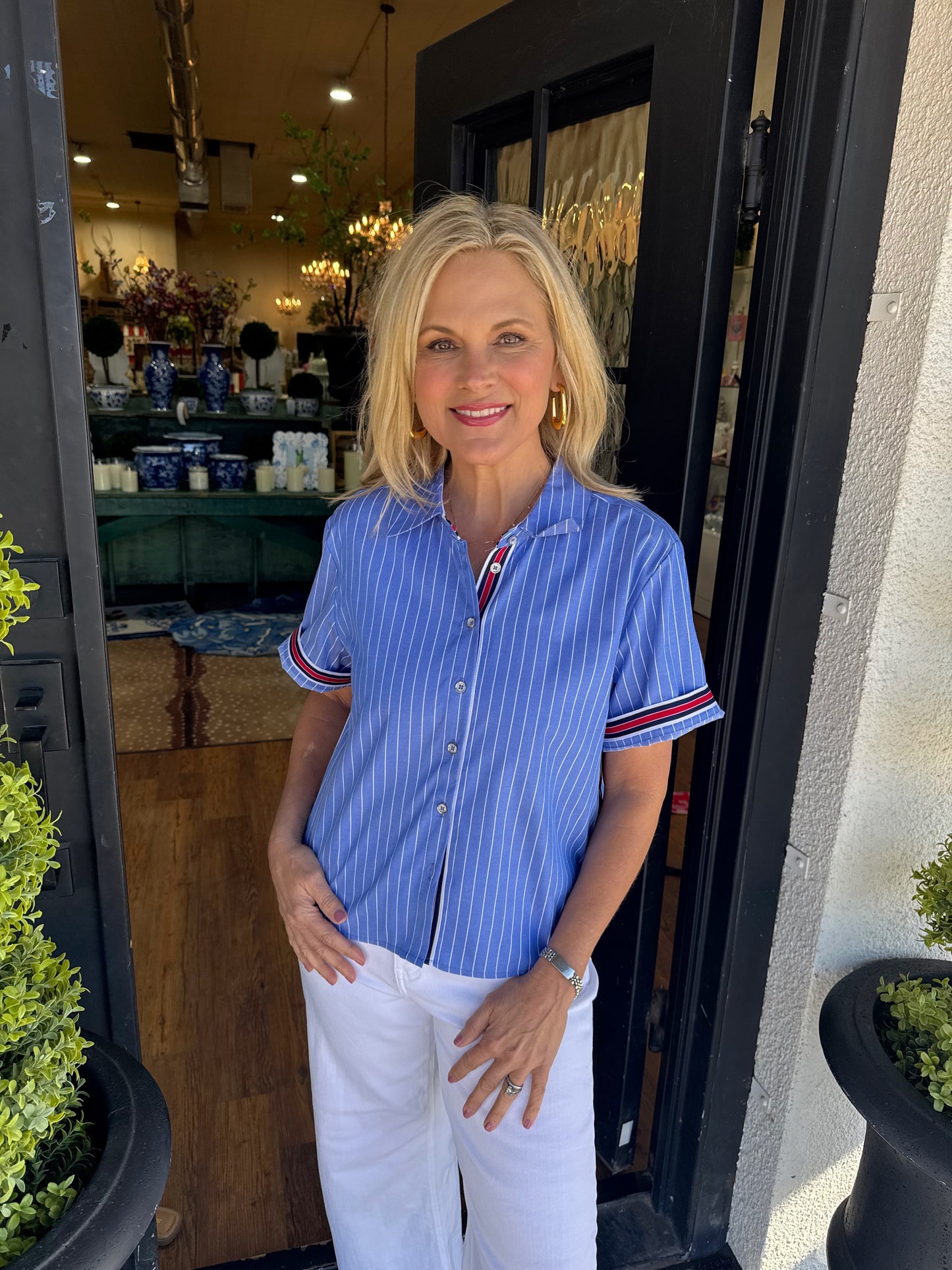 Faye Top - Blue