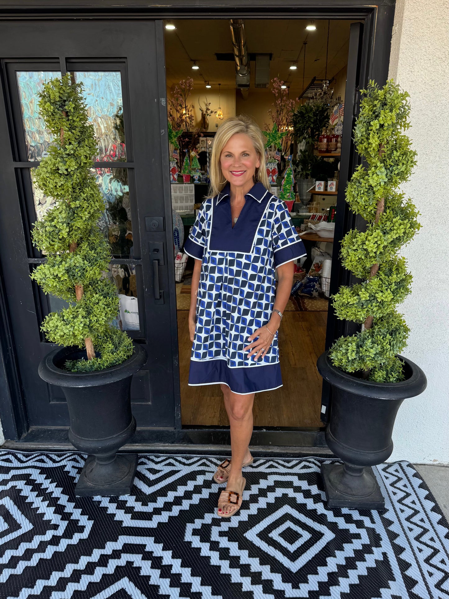 Carol Dress - Navy