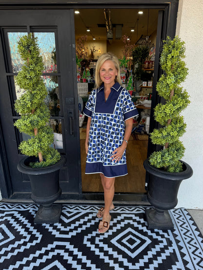 Carol Dress - Navy