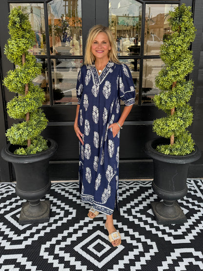 Jansen Dress - Navy