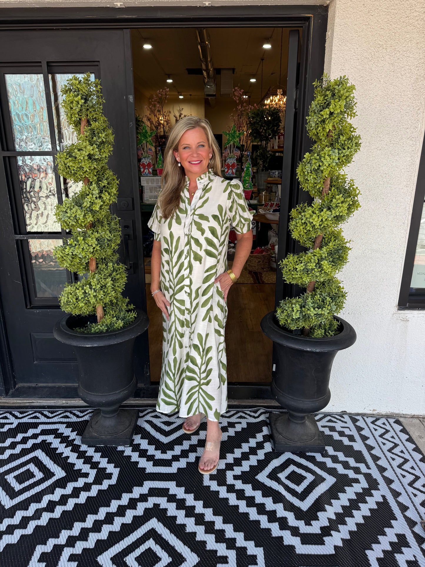 Elaine Dress - Olive Mix