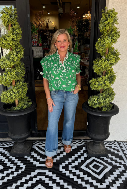 Ofelia Top - Green Mix