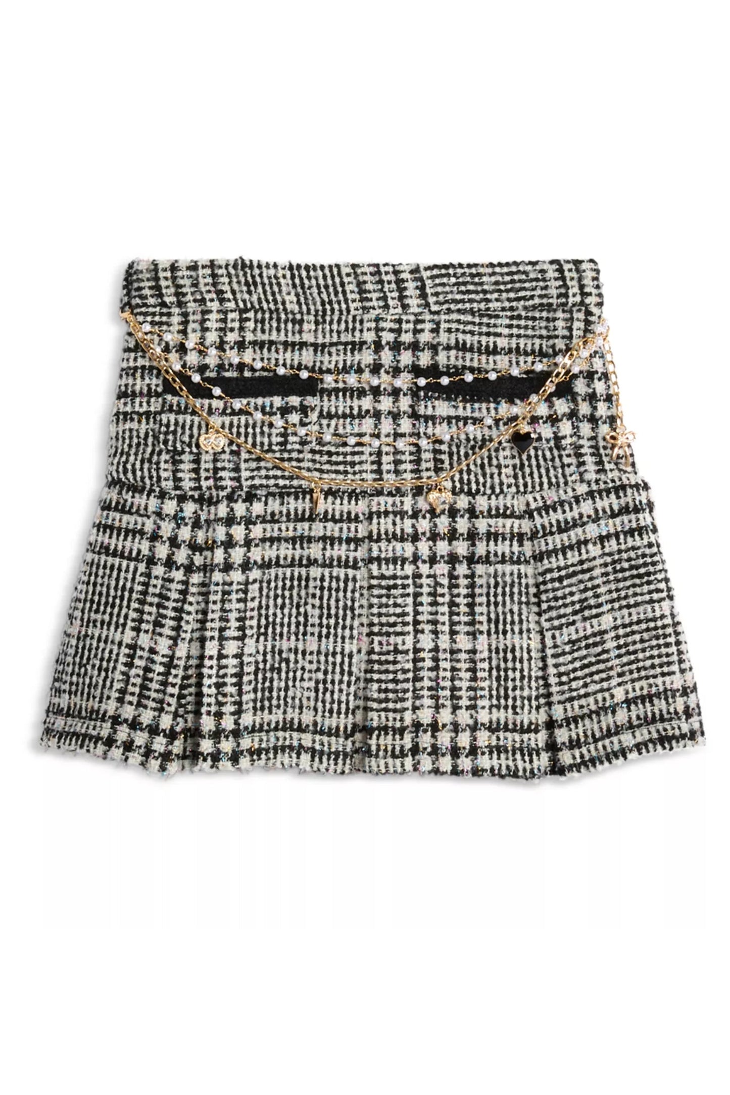 TWEEN HATTIE PLEATED SKIRT W/ CHAIN BELT