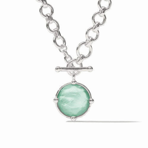 Honeybee Demi Necklace - Iridescent Aquamarine Blue