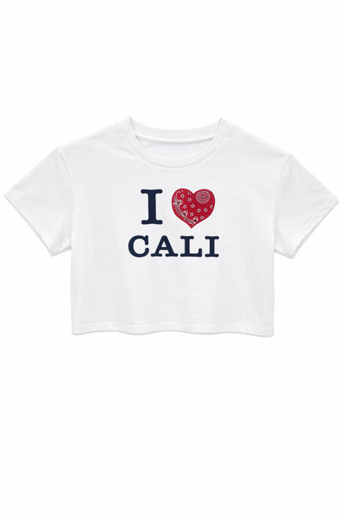 TWEEN I HEART CALI CROP BOXY GRAPHIC TEE