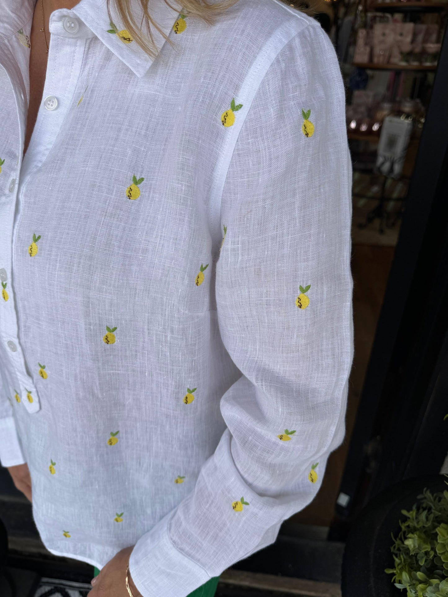 Ivy Jane Linen Lemon Top