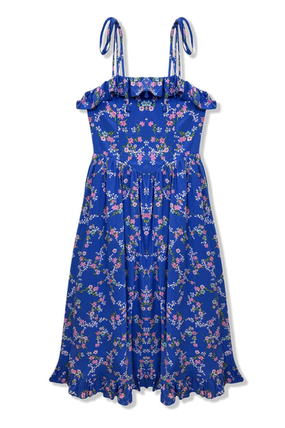 JUNIOR IVY PRINTED TIE SHOULDER MAXI DRESS - FINAL SALE