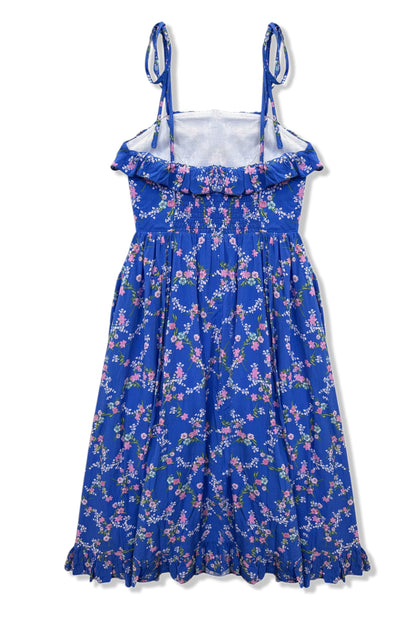 JUNIOR IVY PRINTED TIE SHOULDER MAXI DRESS - FINAL SALE