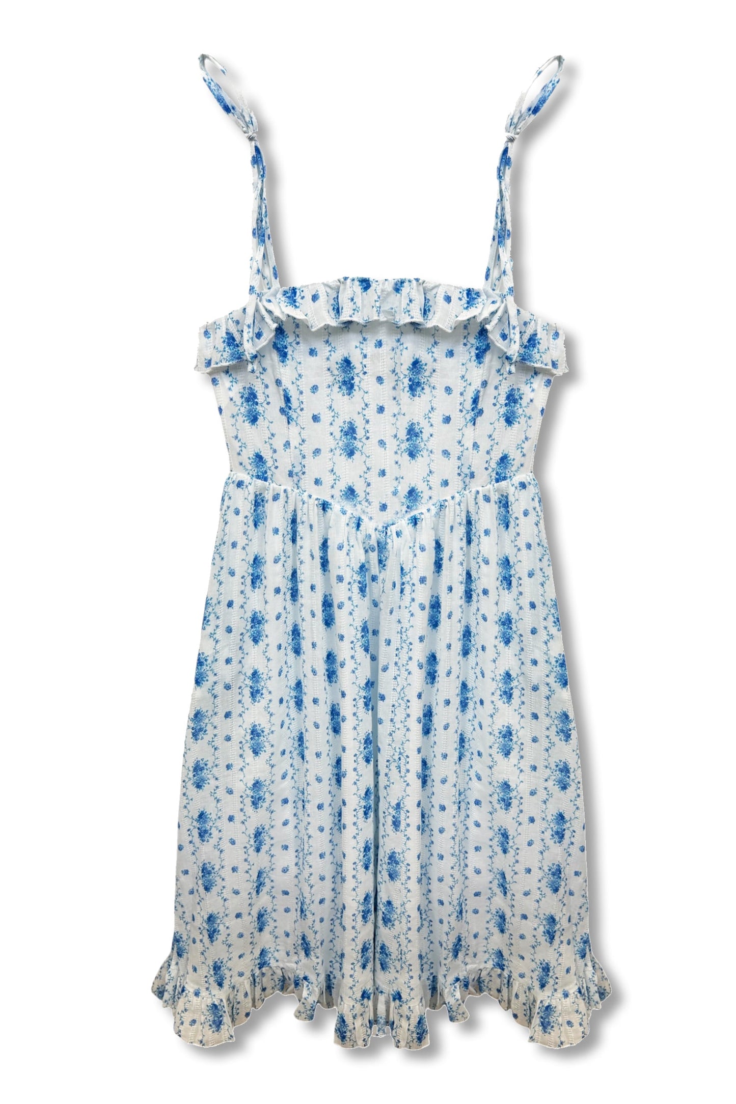 JUNIOR IVY PRINTED TIE SHOULDER MAXI DRESS - FINAL SALE