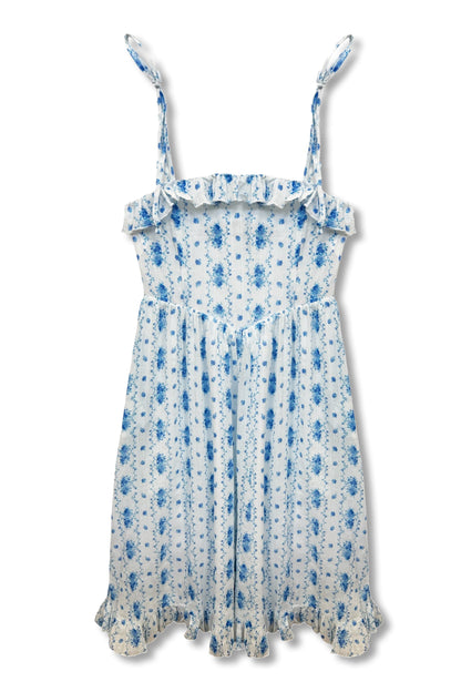 JUNIOR IVY PRINTED TIE SHOULDER MAXI DRESS - FINAL SALE