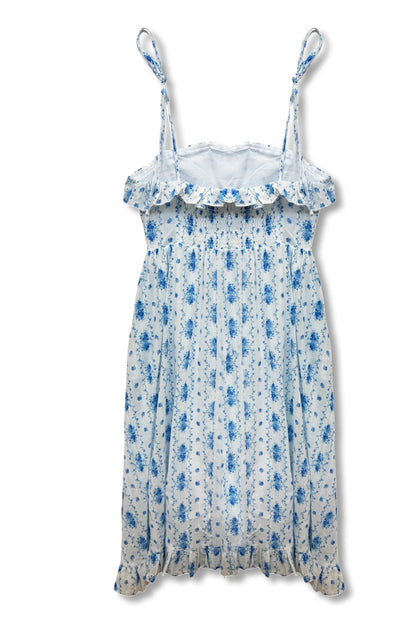 JUNIOR IVY PRINTED TIE SHOULDER MAXI DRESS - FINAL SALE