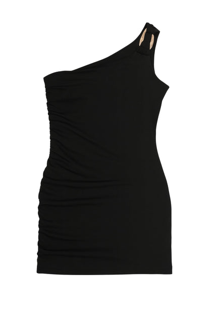 JUNIOR KANNON ONE SHOULDER RUCHED DRESS