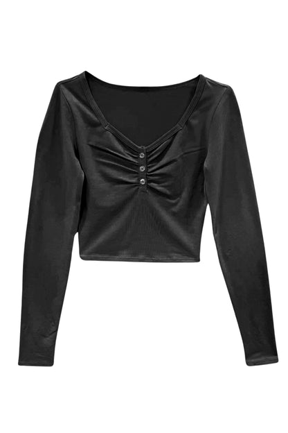 TWEEN KEELY LONG SLEEVE BABYDOLL TOP - FINAL SALE