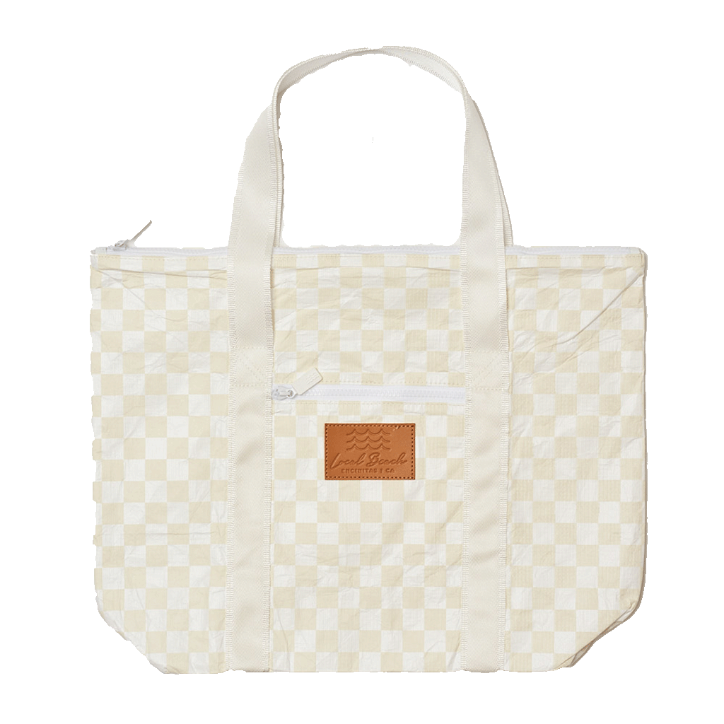 Sand Checker Tyvek Shoulder Tote