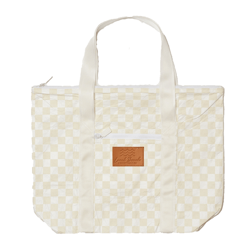 Sand Checker Tyvek Shoulder Tote
