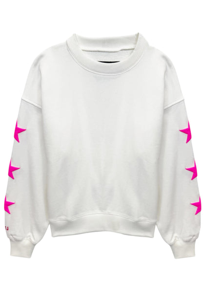 TWEEN LEAH OVERSIZED PUFFY “BE PRESENT” CREW SWEATSHIRT - FINAL SALE