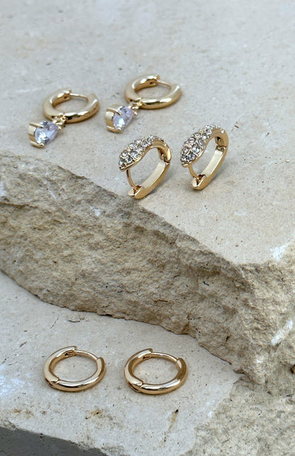 Little Things Earrings Set Gold