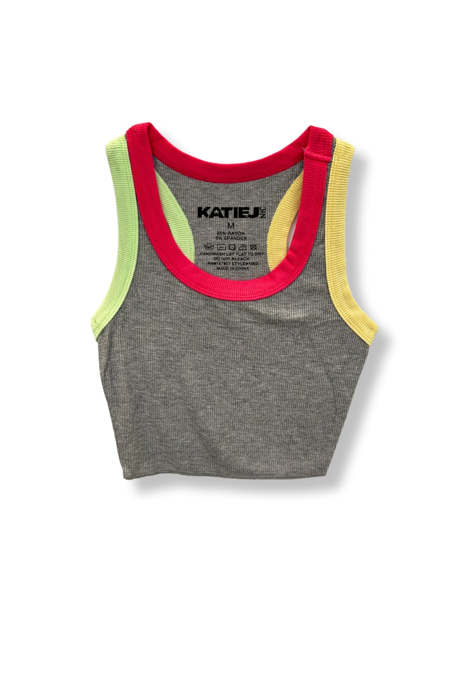 JUNIOR LIVI RIBBED TANK - MULTI TRIM