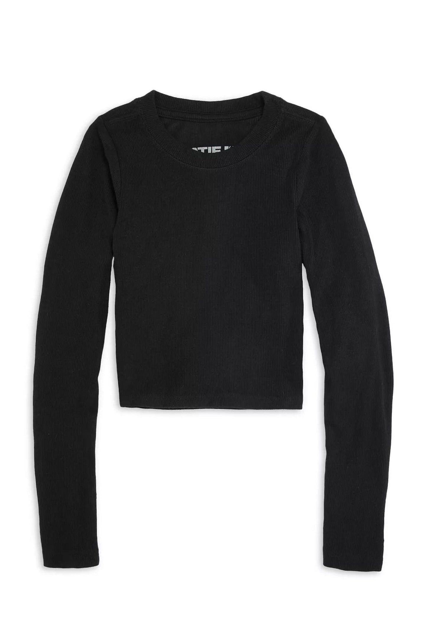 JUNIOR LIVI SOLID RIBBED LONG SLEEVE TEE