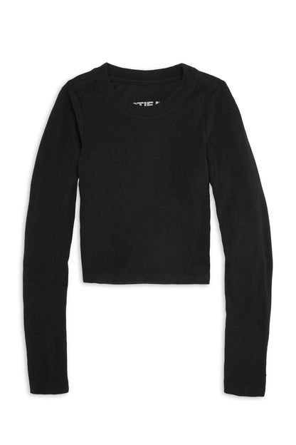 JUNIOR LIVI SOLID RIBBED LONG SLEEVE TEE