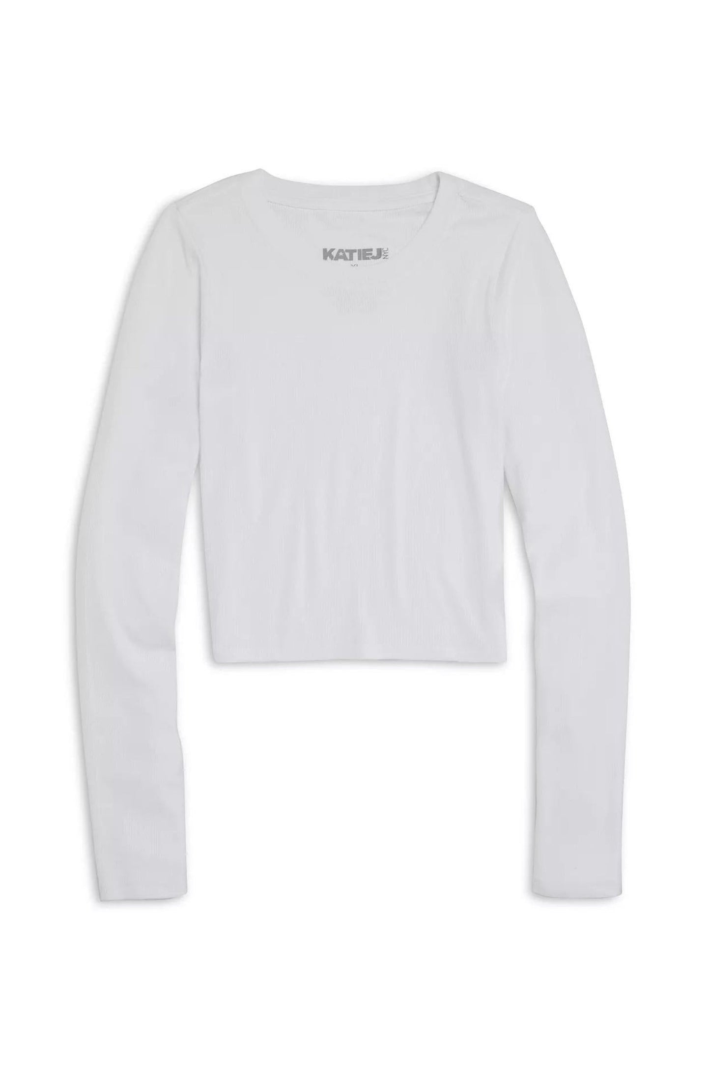 JUNIOR LIVI SOLID RIBBED LONG SLEEVE TEE