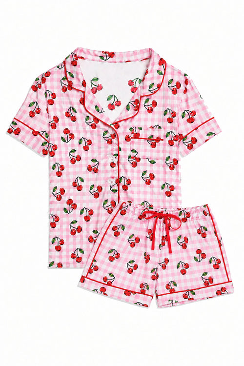 JUNIOR LYNN PRINTED SHORTS LOUNGE SET