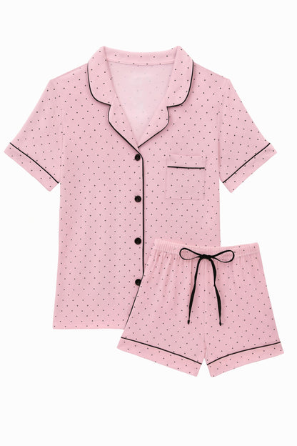 JUNIOR LYNN PRINTED SHORTS LOUNGE SET
