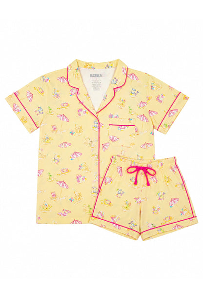 JUNIOR LYNN PRINTED SHORTS LOUNGE SET