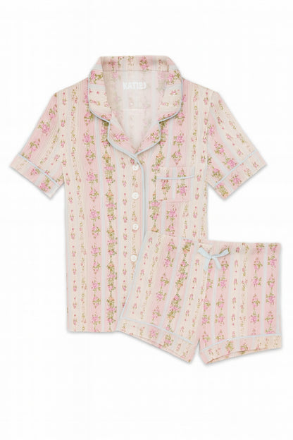 TWEEN LYNN PRINTED SHORTS LOUNGE SET