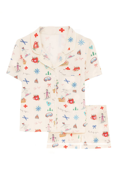 TWEEN LYNN PRINTED SHORTS LOUNGE SET