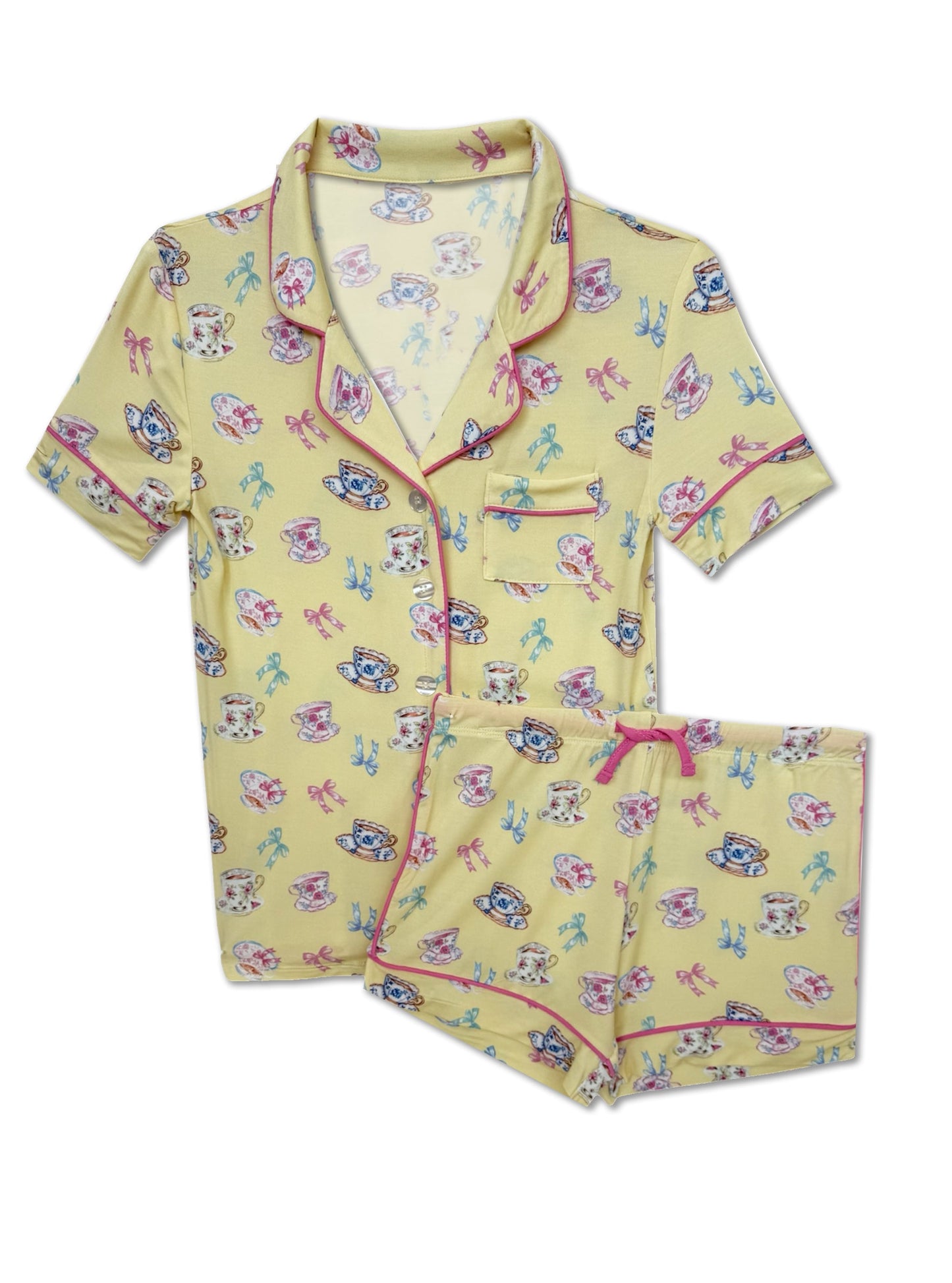 TWEEN LYNN PRINTED SHORTS LOUNGE SET