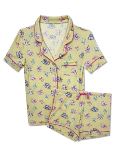 TWEEN LYNN PRINTED SHORTS LOUNGE SET