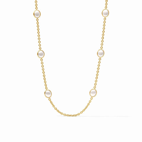 Laguna Stone Station Necklace - Pearl