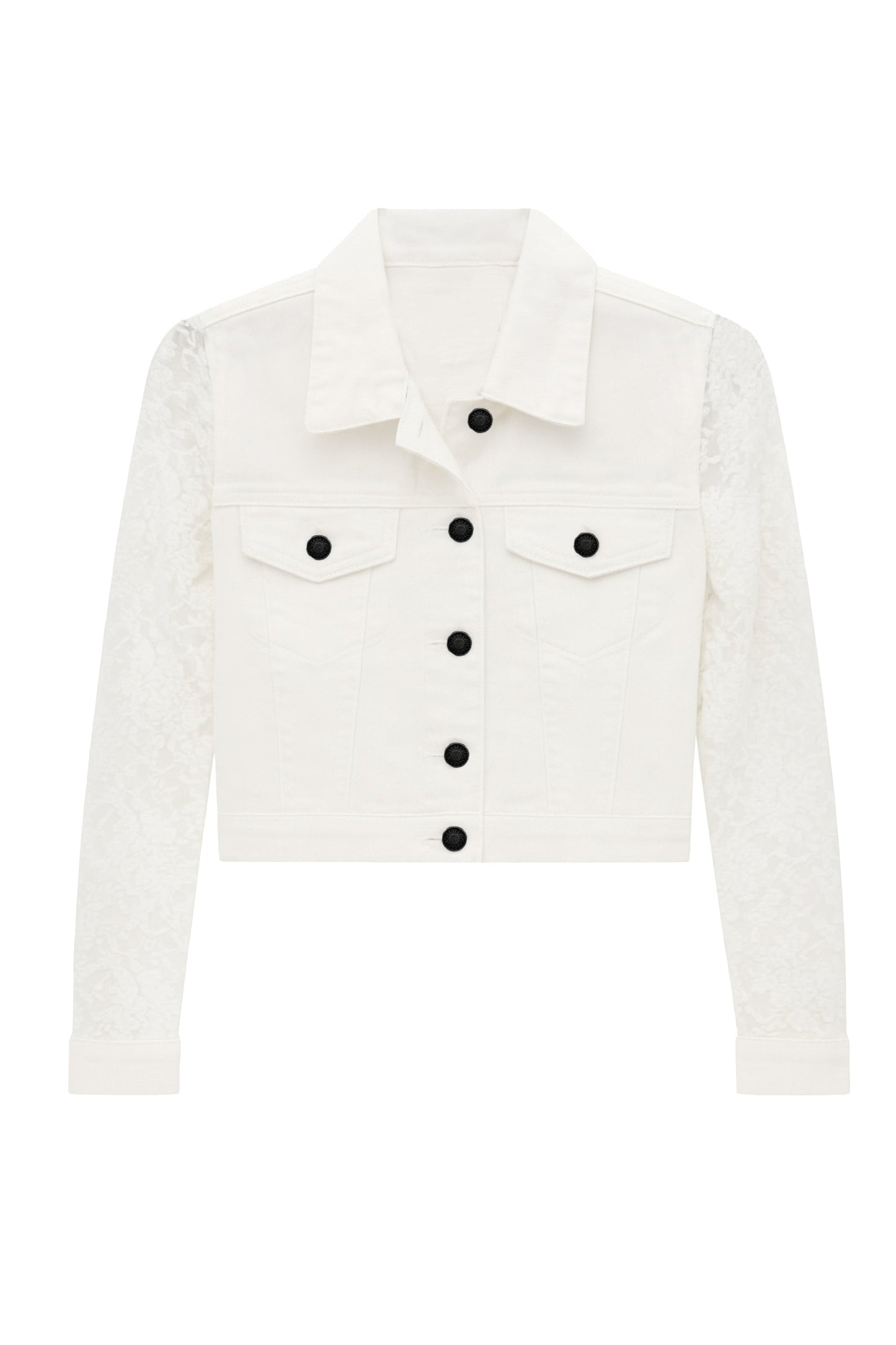 TWEEN MALAGA LACE INSERT DENIM JACKET