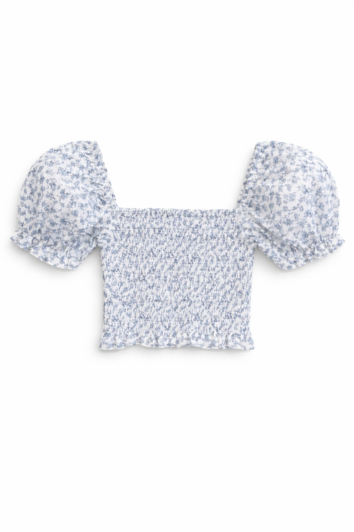 TWEEN MARLEE PRINTED PUFF SLEEVE TOP
