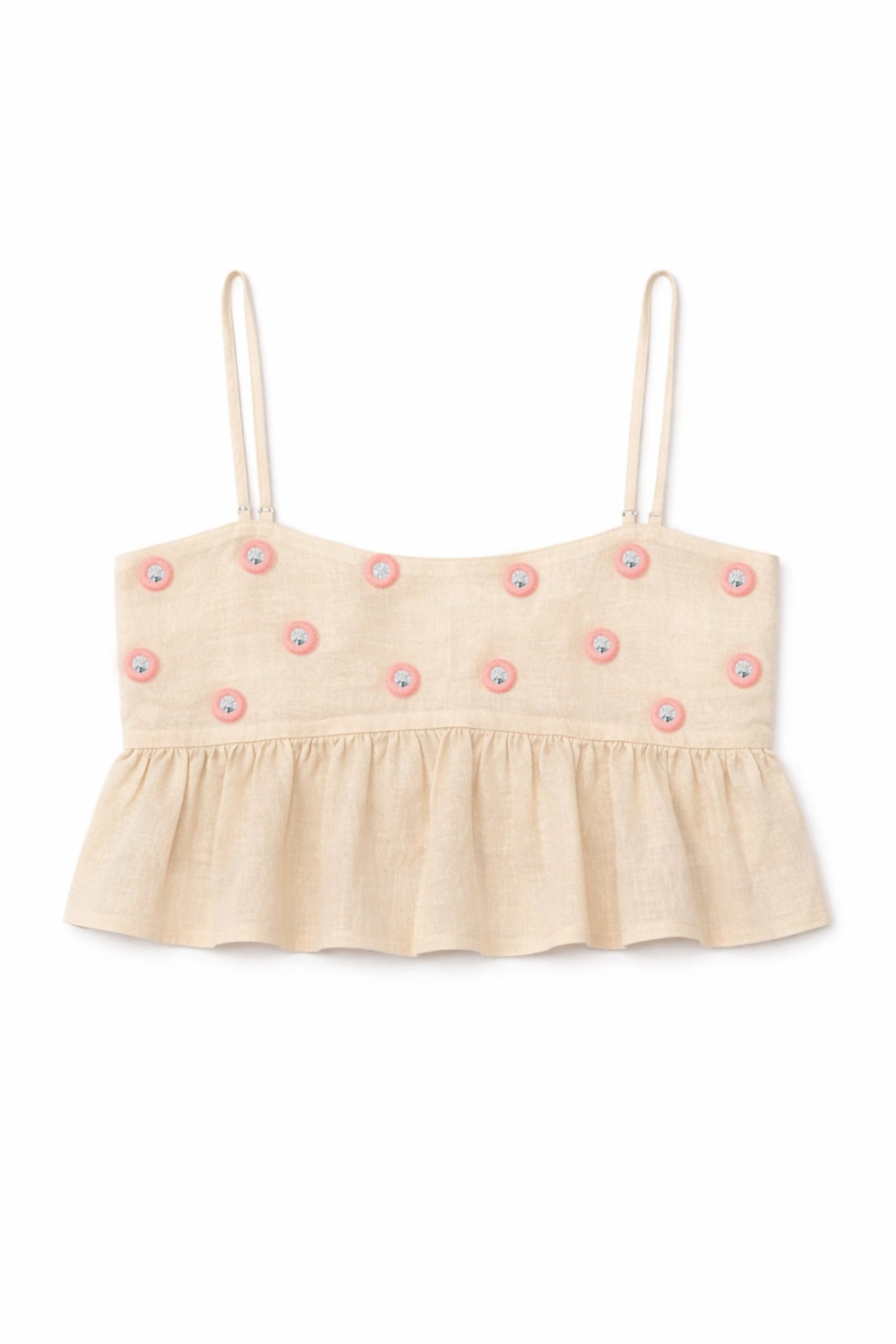 JUNIOR MEENA EMBROIDERED CROP TOP MIRROR