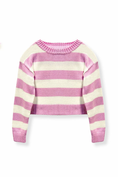 JUNIOR MEGAN STRIPED SWEATER - FINAL SALE