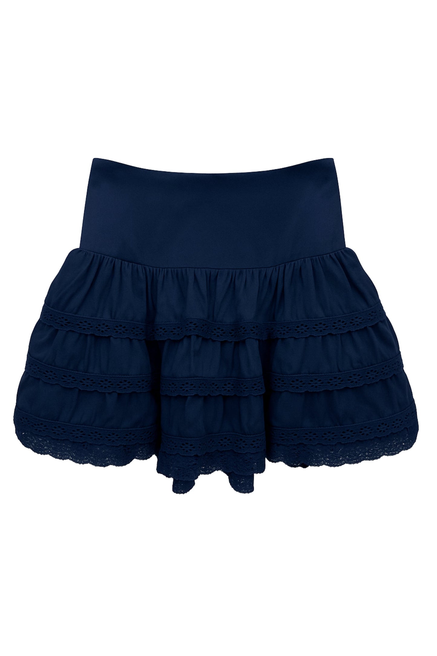 TWEEN MELODY SOLID DROP WAIST LACE TRIM SKIRT