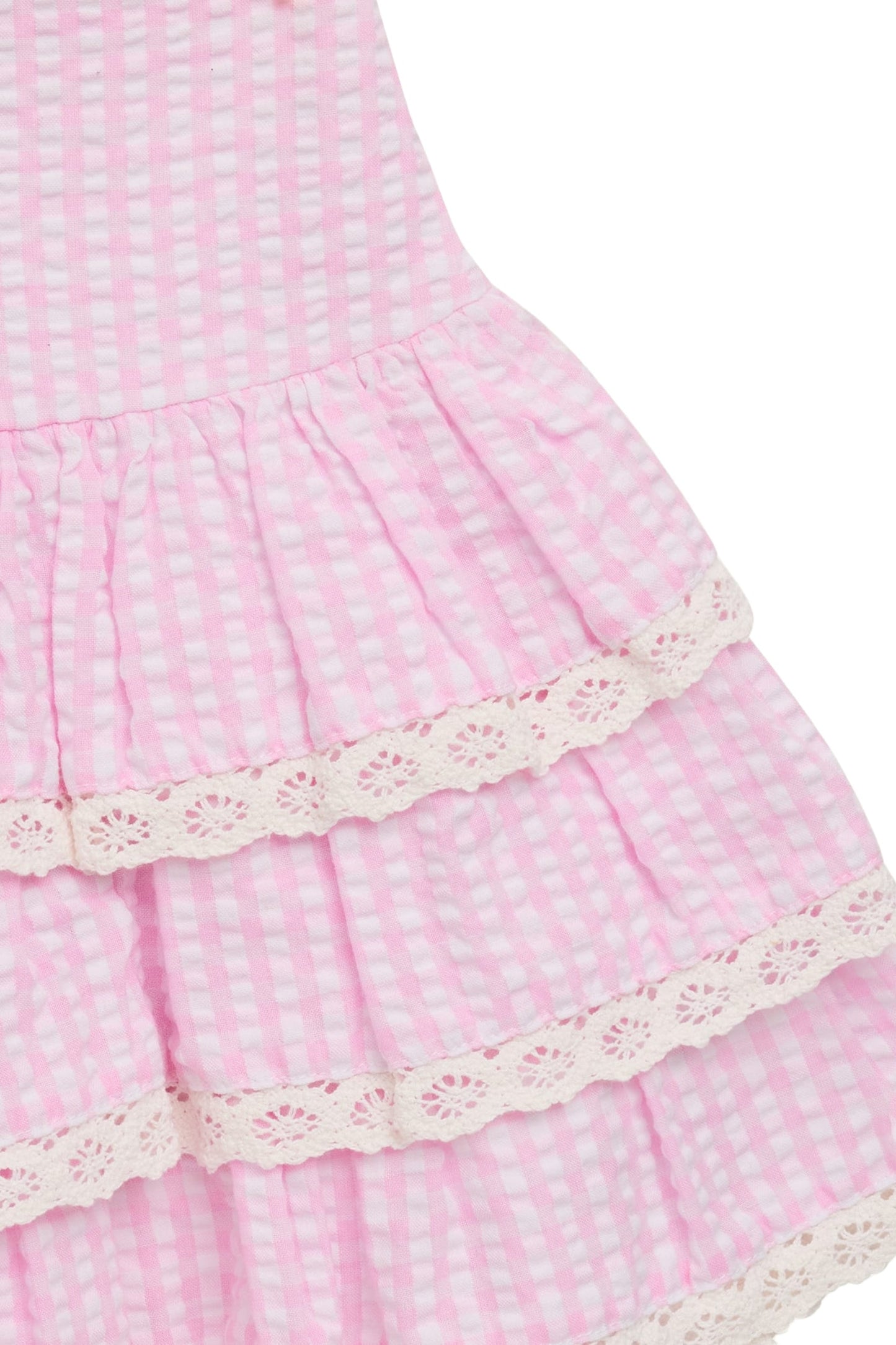 TWEEN MELODY PRINTED DROP WAIST LACE TRIM SKIRT - FINAL SALE