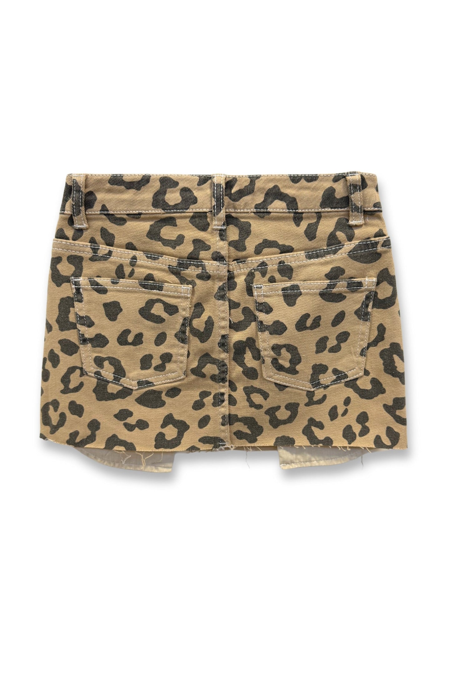JUNIOR MIAMI PRINTED DENIM SKIRT