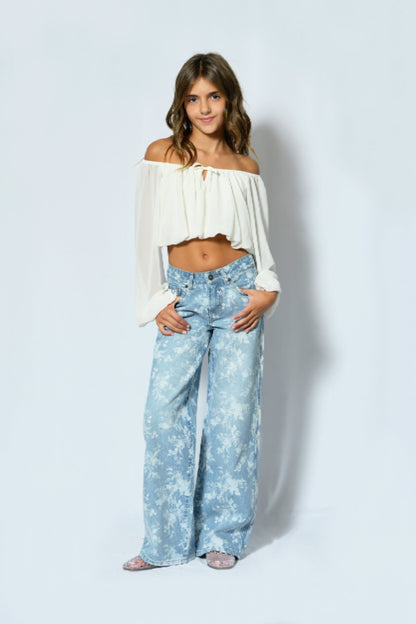 TWEEN COMO FLORAL PRINT JEANS