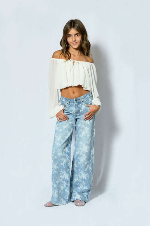TWEEN COMO FLORAL PRINT JEANS