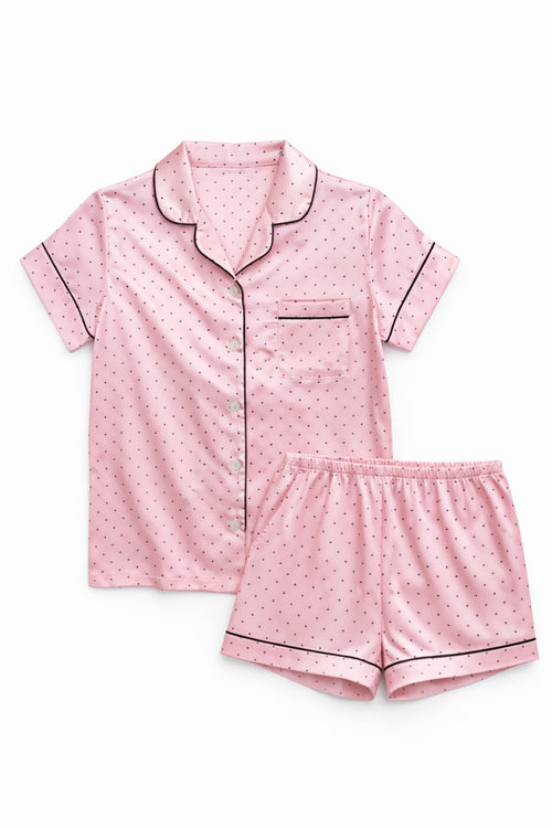 TWEEN OLIVIA PRINTED SATIN SHORTS LOUNGE SET