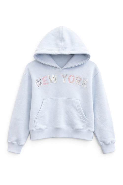 TWEEN PATCHWORK NEW YORK HOODIE