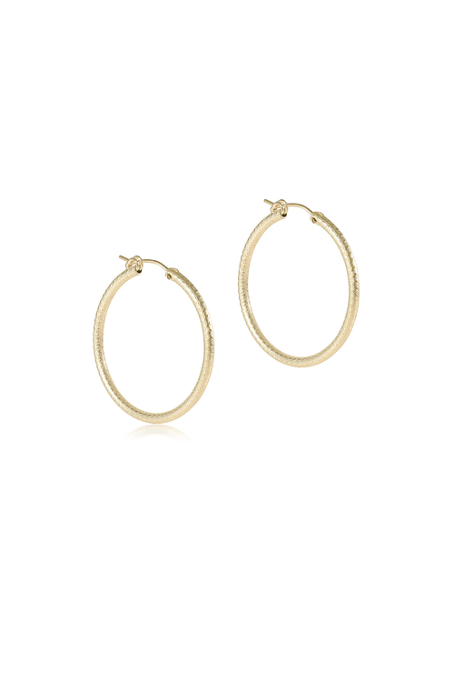Round Gold 1.25” Hoop - Textured