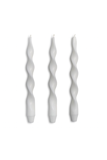 Twist and Glow White 12" Twist Taper Candles