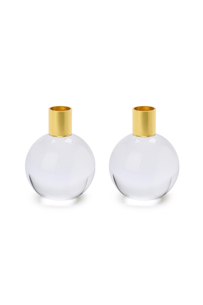 Color Pop Clear Taper Candleholder