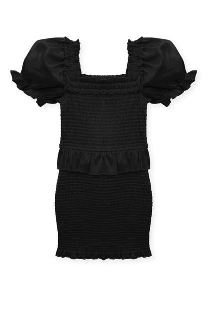 TWEEN RAYNE TIERED PUFF SLEEVE SMOCKED DRESS - FINAL SALE