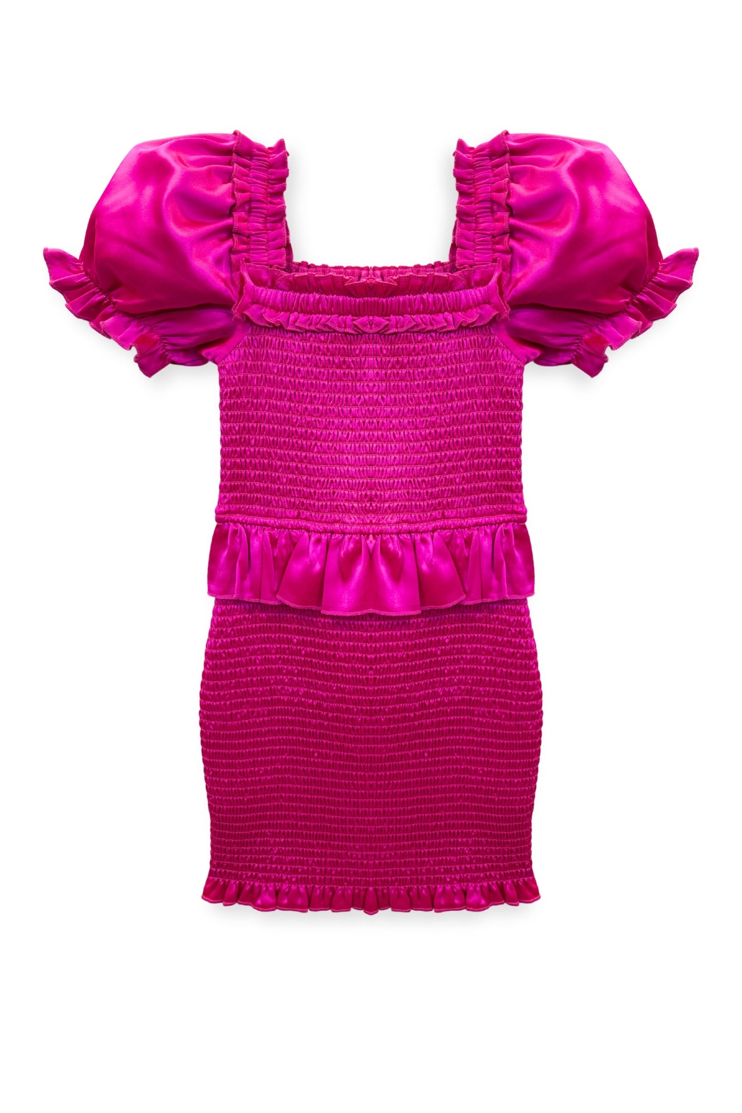 TWEEN RAYNE TIERED PUFF SLEEVE SMOCKED DRESS - FINAL SALE
