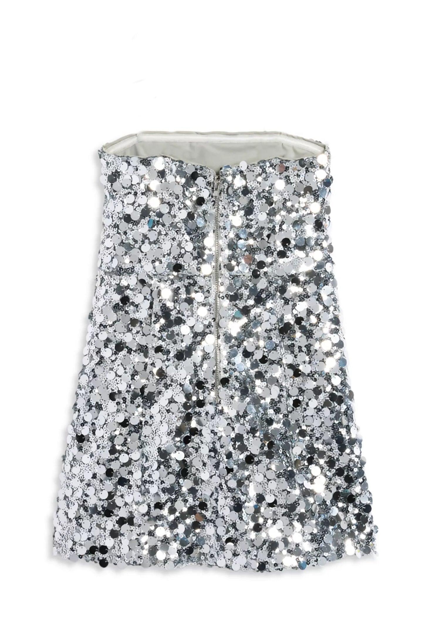 TWEEN ROBIN CHUNKY SEQUIN STRAPLESS DRESS